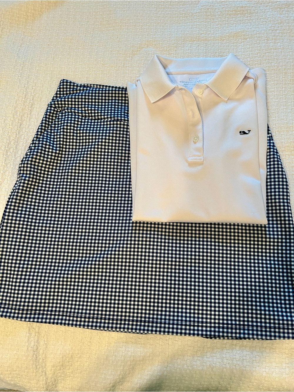 Vineyard Vines Golf Shirt Skort Set Navy White XS